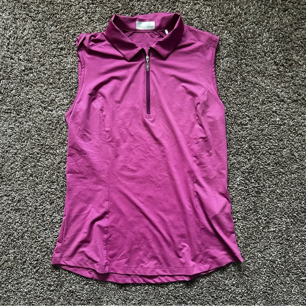 Callaway Women’s Purple Sleeveless Golf Polo Tank Opti-Dri Performance Size M - Picture 4 of 7